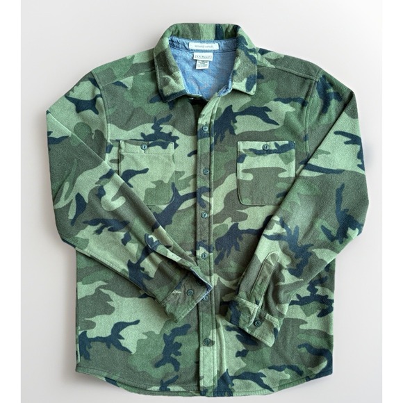 L.L. Bean Other - LL Bean Slightly Fitted Camo Fleece Button Down Shirt Men's Med Item ID # 298261